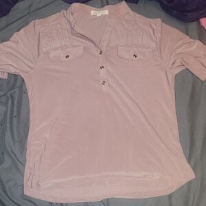 Elegant Mauve Button-Down Shirt